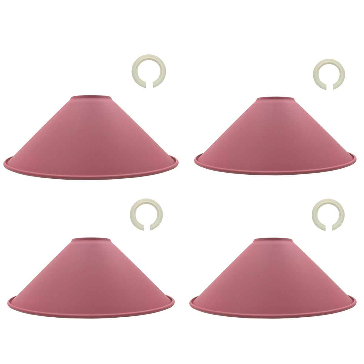 Modern Metal Pink Colour Easy Fit Cone Shape Lampshade~1096