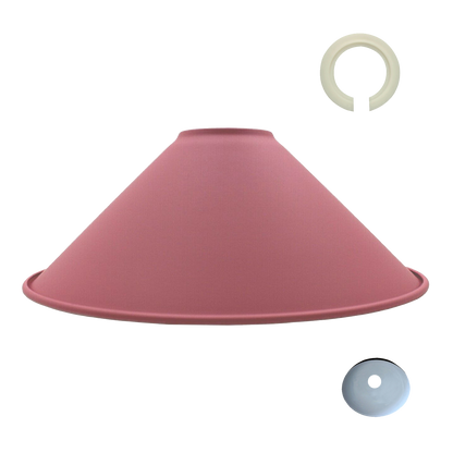 Modern Metal Pink Colour Easy Fit Cone Shape Lampshade~1096