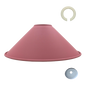 Modern Metal Pink Colour Easy Fit Cone Shape Lampshade~1096