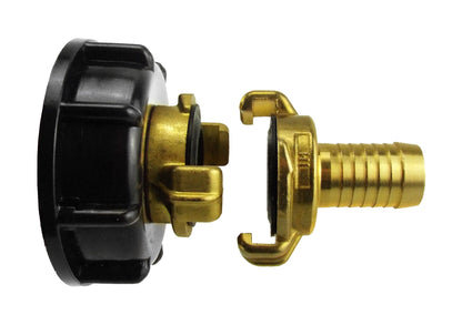 IBC 2 S60X6 Cap with Geka Type Fittings 13mm Barb Water Connector Barb Connector