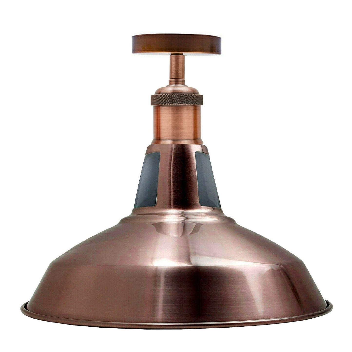 Modern Semi Flush Fittings Brushed Metal Lounge Ceiling light - Copper~2201