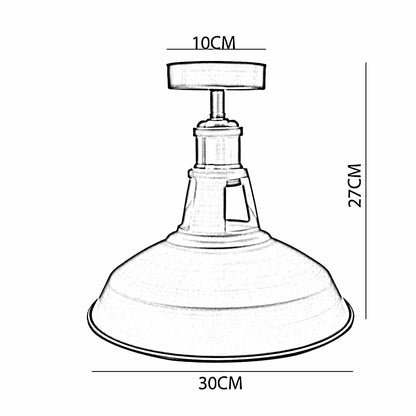 Modern Semi Flush Fittings Brushed Metal Lounge Ceiling light - Copper~2201