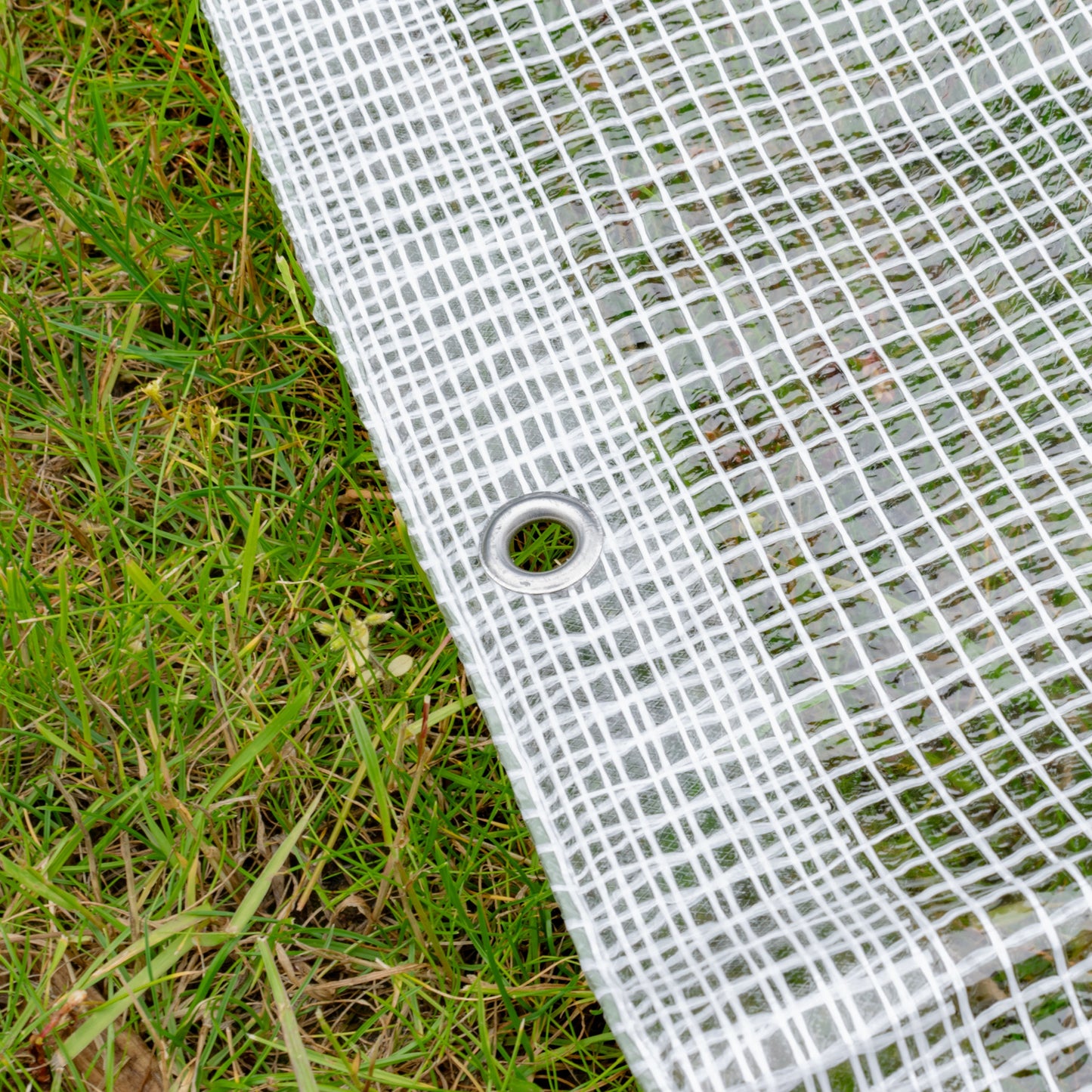 Clear M-Grade Tarpaulin 2m x 2m Waterproof Tarpaulin Cover Outdoor Ground Sheet